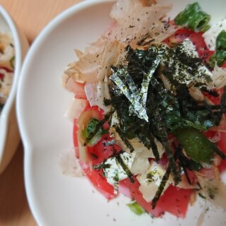 やみつき！トマトとクリームチーズのサラダ！